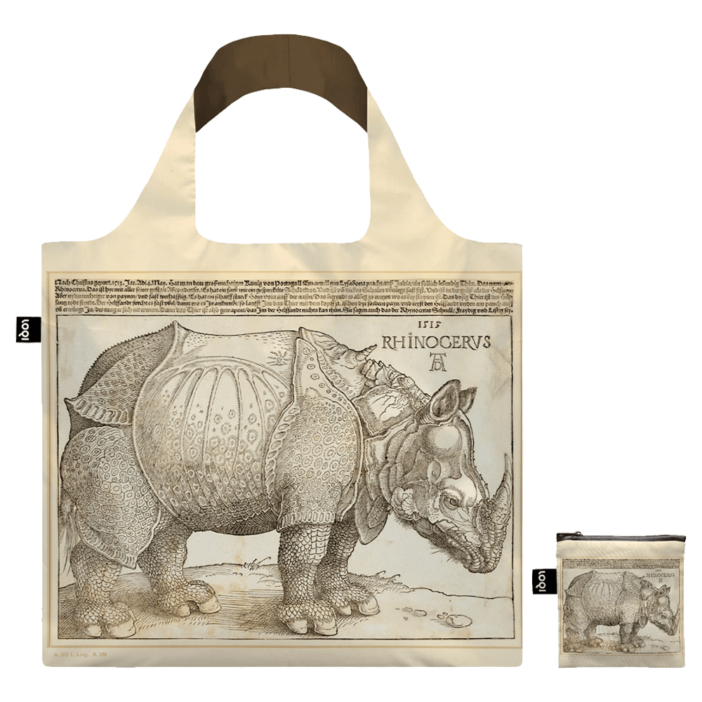 Loqi Albrecht Duerer Rhinocerus Recycled Tote Bag